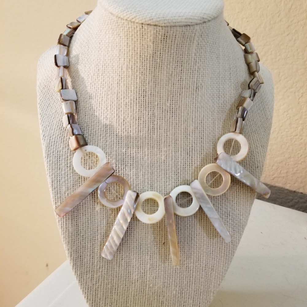Vintage shell necklace handmade
